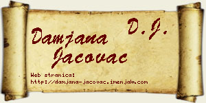Damjana Jačovac vizit kartica